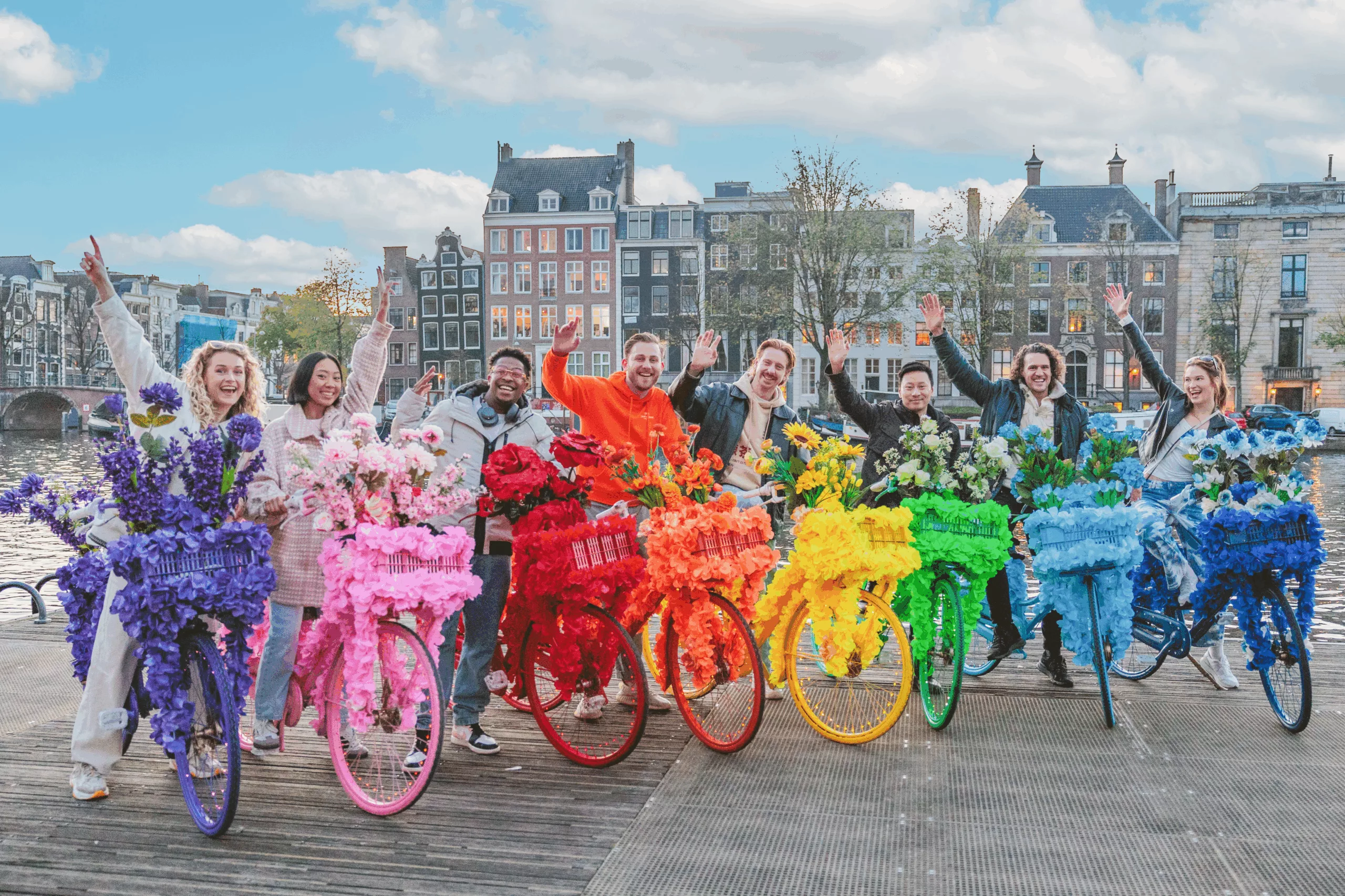 Amsterdam Blumenfahrrad-Stadttour